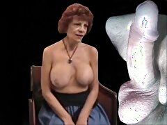 Intense climax with close-up shots of gilf's orgasmic facial expressions and cum.