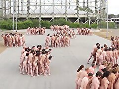 Naturist Brits gather for orchestrated fun, with grannies getting down and dirty in steamy action.